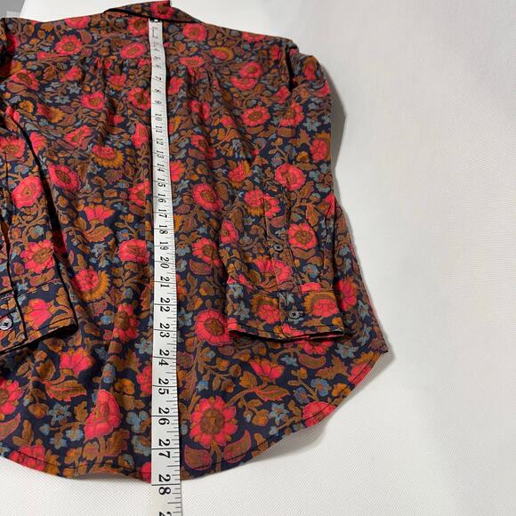Sundance Fields of Florals Shirt Floral Blue Red - Picture 7 of 9